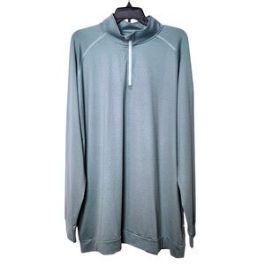 SWANNIES 1/4 ZIP‎ LONG SLEEVE GOLF POLO MENS XXL GREEN SUPER SOFT STRETCH
